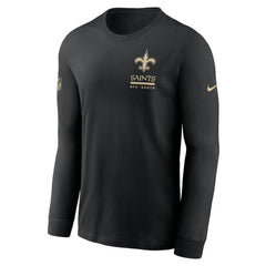 New Orleans Saints Sideline Dri-FIT Long Sleeve T-Shirt Black | Nike for Sale