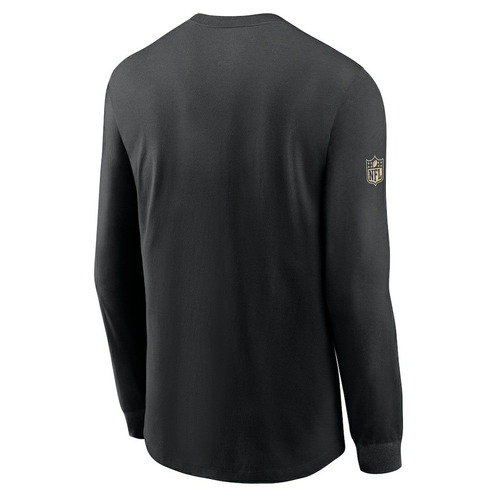New Orleans Saints Sideline Dri-FIT Long Sleeve T-Shirt Black | Nike for Sale