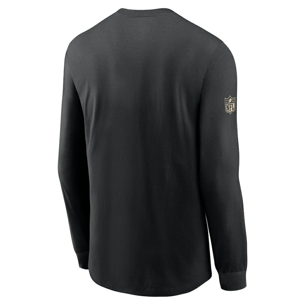 New Orleans Saints Sideline Dri-FIT Long Sleeve T-Shirt Black | Nike for Sale
