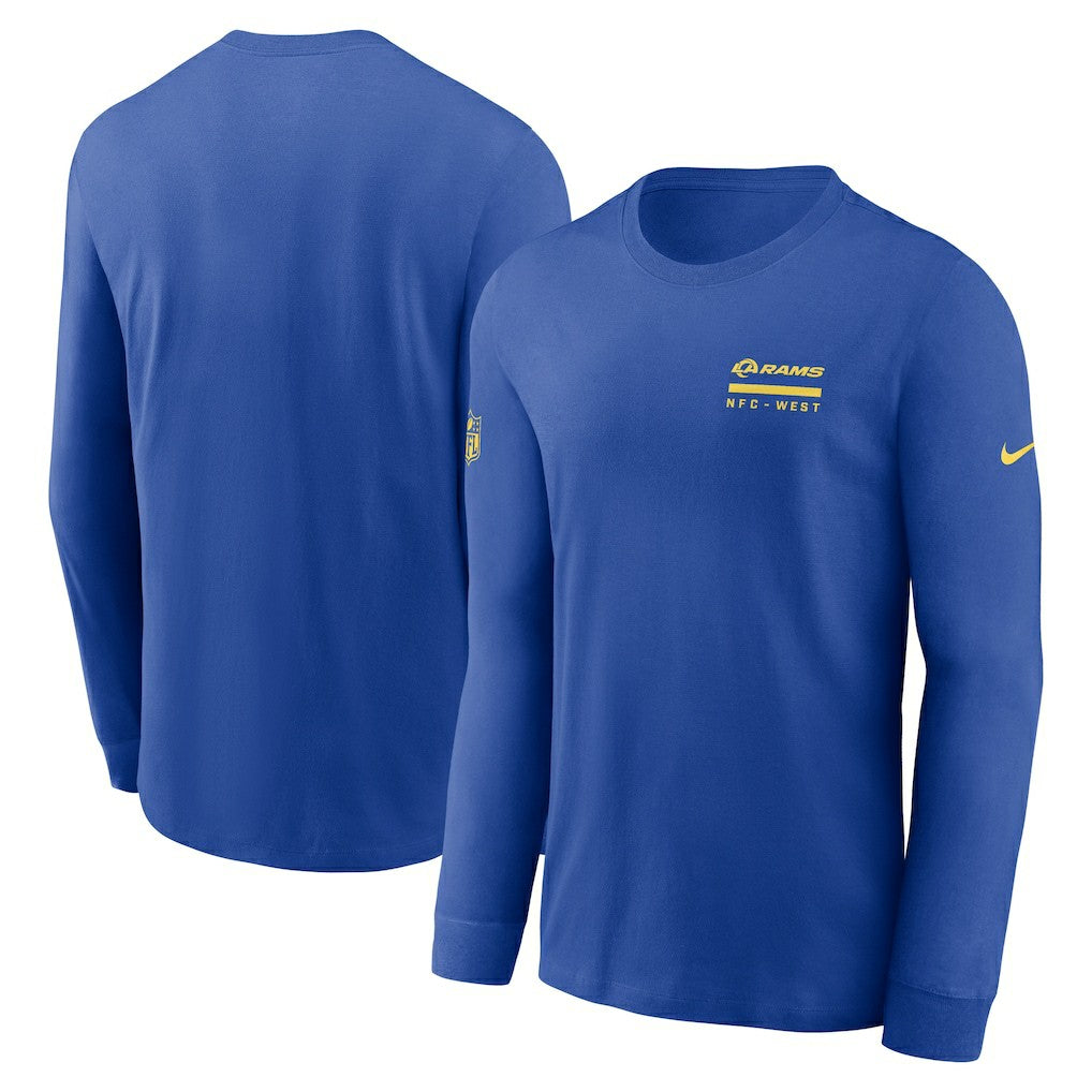 Los Angeles Rams Sideline Dri-FIT Long Sleeve T-Shirt Royal | Nike for Sale