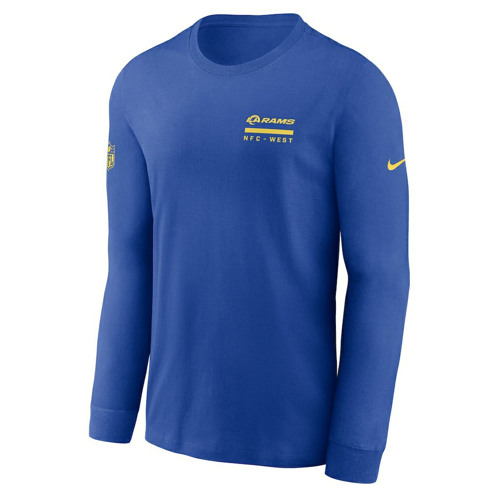 Los Angeles Rams Sideline Dri-FIT Long Sleeve T-Shirt Royal | Nike for Sale