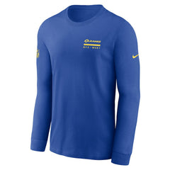 Los Angeles Rams Sideline Dri-FIT Long Sleeve T-Shirt Royal | Nike for Sale