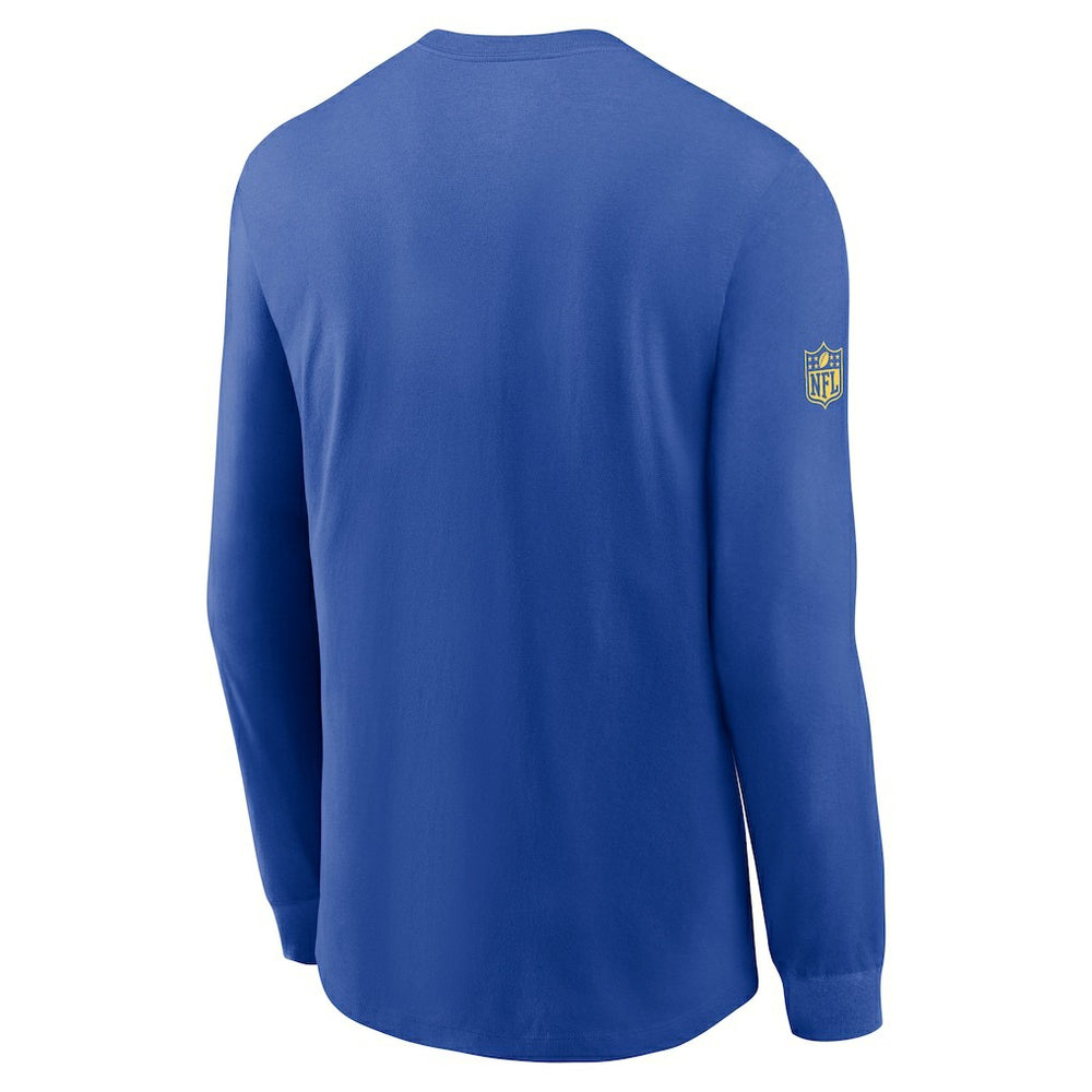 Los Angeles Rams Sideline Dri-FIT Long Sleeve T-Shirt Royal | Nike for Sale