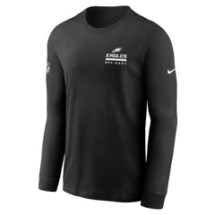 Philadelphia Eagles Sideline Dri-FIT Long Sleeve T-Shirt Black | Nike for Sale