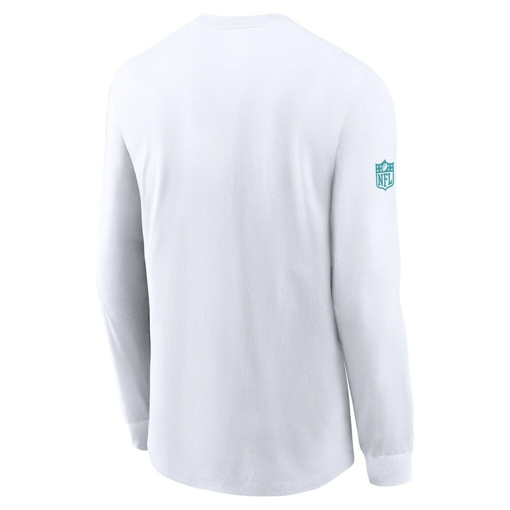 Miami Dolphins Sideline Dri-FIT Long Sleeve T-Shirt White | Nike for Sale