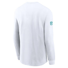 Miami Dolphins Sideline Dri-FIT Long Sleeve T-Shirt White | Nike for Sale
