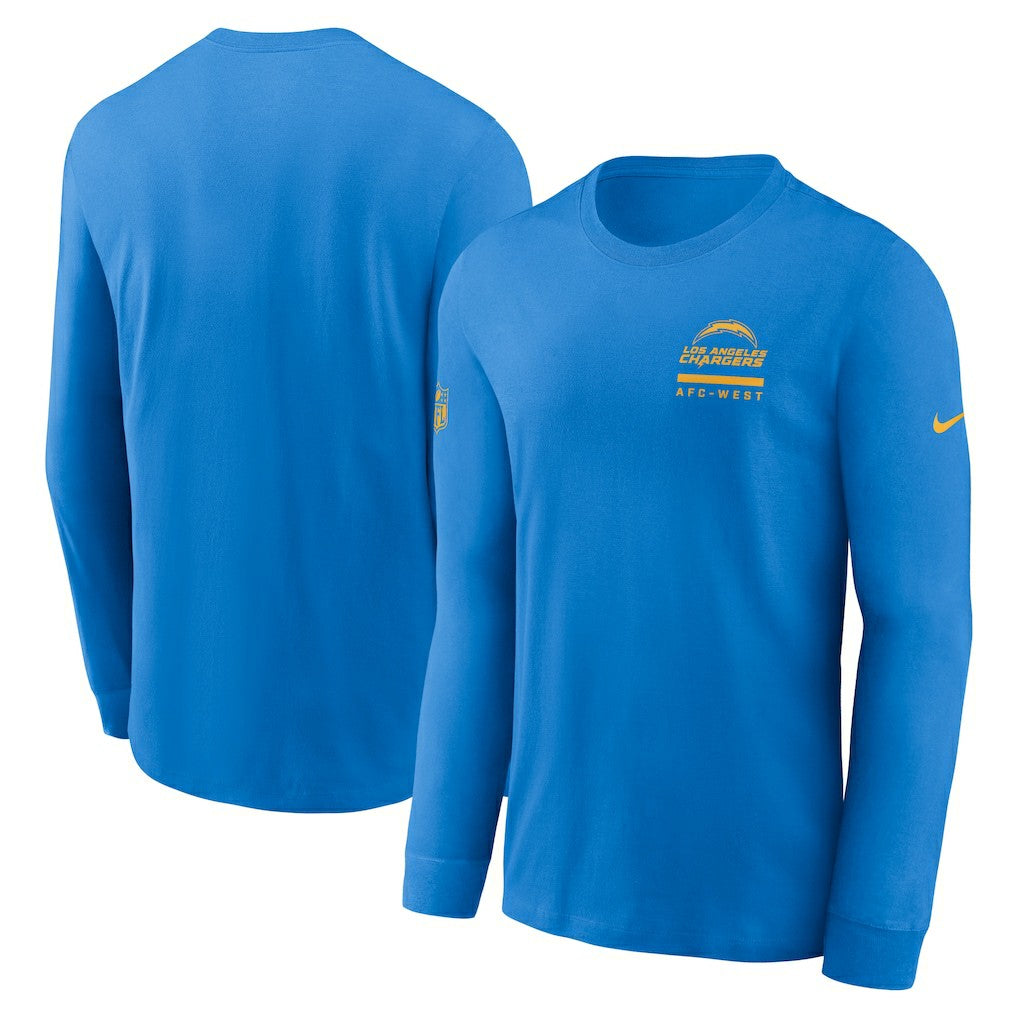 Los Angeles Chargers Sideline Dri-FIT Long Sleeve T-Shirt Powder Blue | Nike for Sale