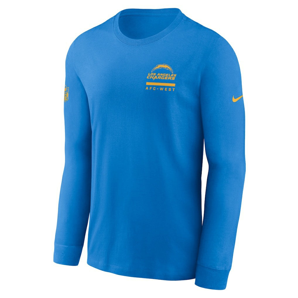 Los Angeles Chargers Sideline Dri-FIT Long Sleeve T-Shirt Powder Blue | Nike for Sale