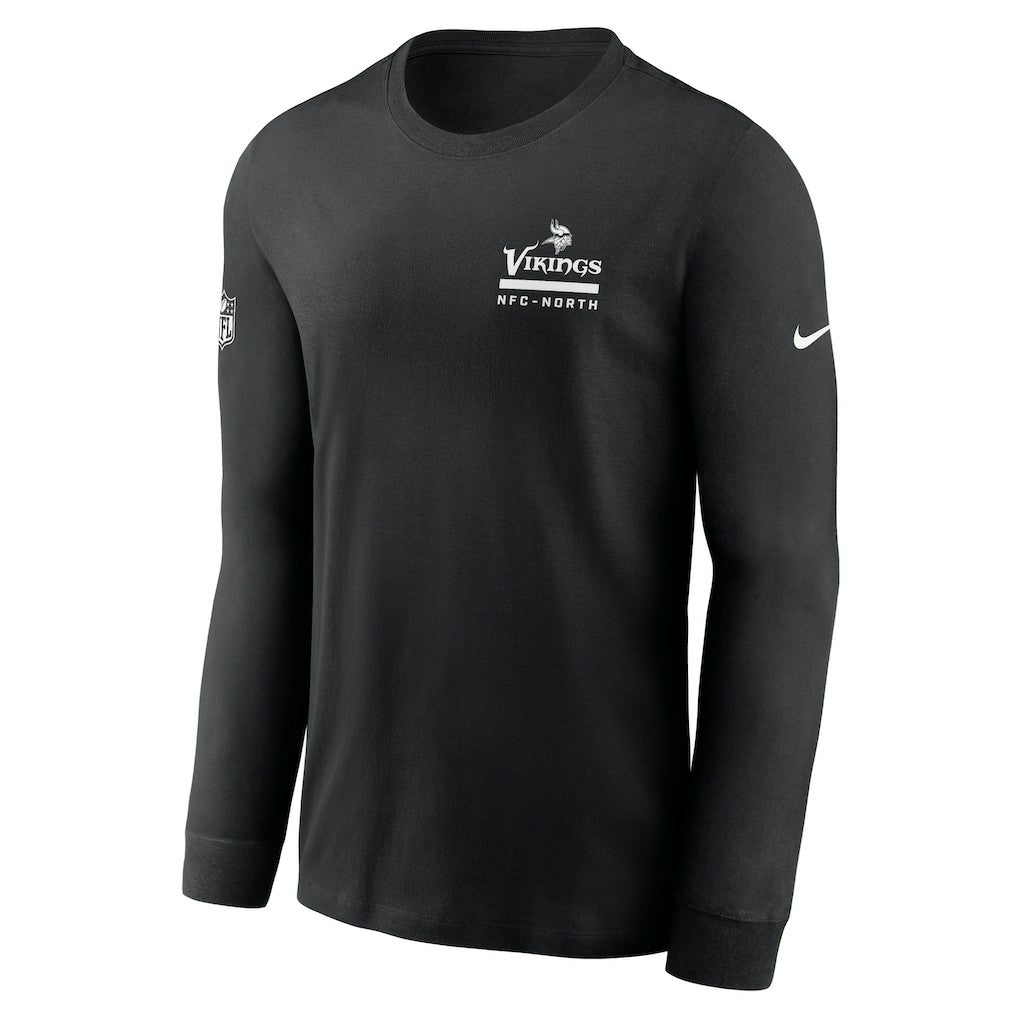 Minnesota Vikings Sideline Dri-FIT Long Sleeve T-Shirt Black | Nike for Sale