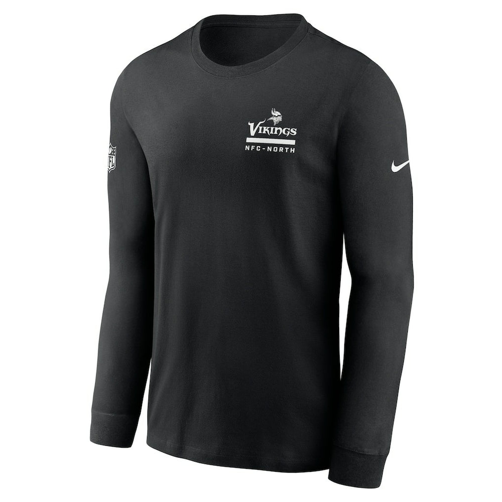 Minnesota Vikings Sideline Dri-FIT Long Sleeve T-Shirt Black | Nike for Sale