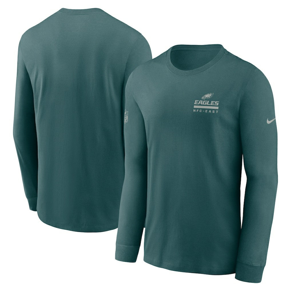 Philadelphia Eagles Sideline Dri-FIT Long Sleeve T-Shirt Midnight Green | Nike for Sale