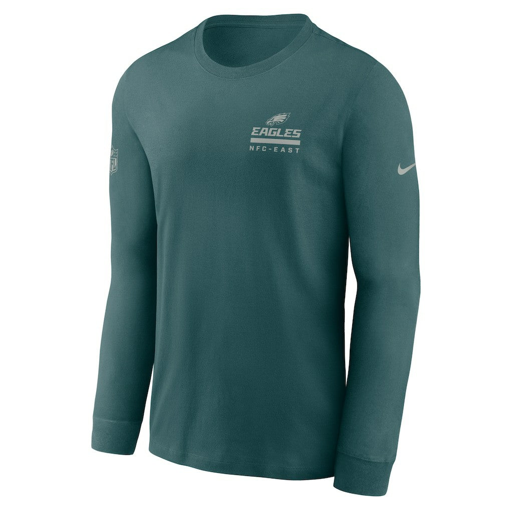 Philadelphia Eagles Sideline Dri-FIT Long Sleeve T-Shirt Midnight Green | Nike for Sale