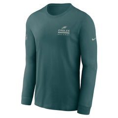 Philadelphia Eagles Sideline Dri-FIT Long Sleeve T-Shirt Midnight Green | Nike for Sale
