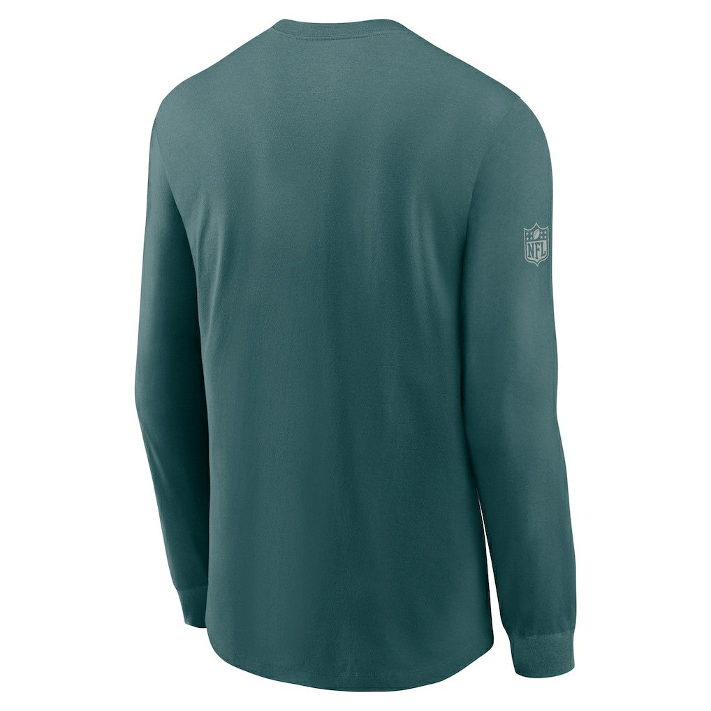 Philadelphia Eagles Sideline Dri-FIT Long Sleeve T-Shirt Midnight Green | Nike for Sale