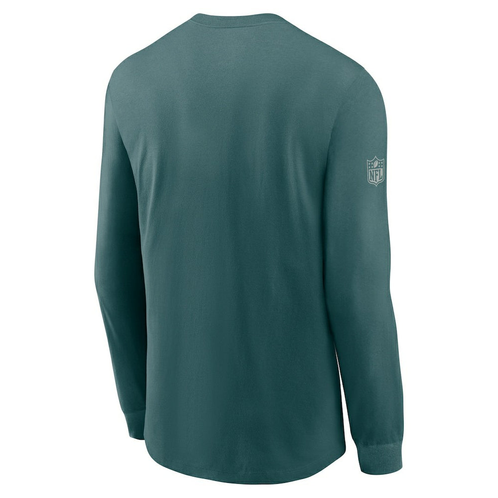 Philadelphia Eagles Sideline Dri-FIT Long Sleeve T-Shirt Midnight Green | Nike for Sale