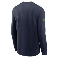 Seattle Seahawks Sideline Dri-FIT Long Sleeve T-Shirt College Navy | Nike for Sale