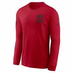 San Francisco 49ers Sideline Dri-FIT Long Sleeve T-Shirt Scarlet | Nike for Sale