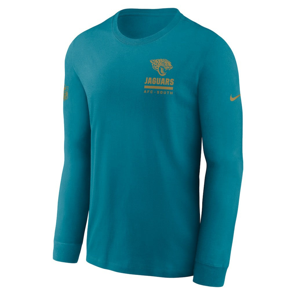 Jacksonville Jaguars Sideline Dri-FIT Long Sleeve T-Shirt Teal | Nike for Sale