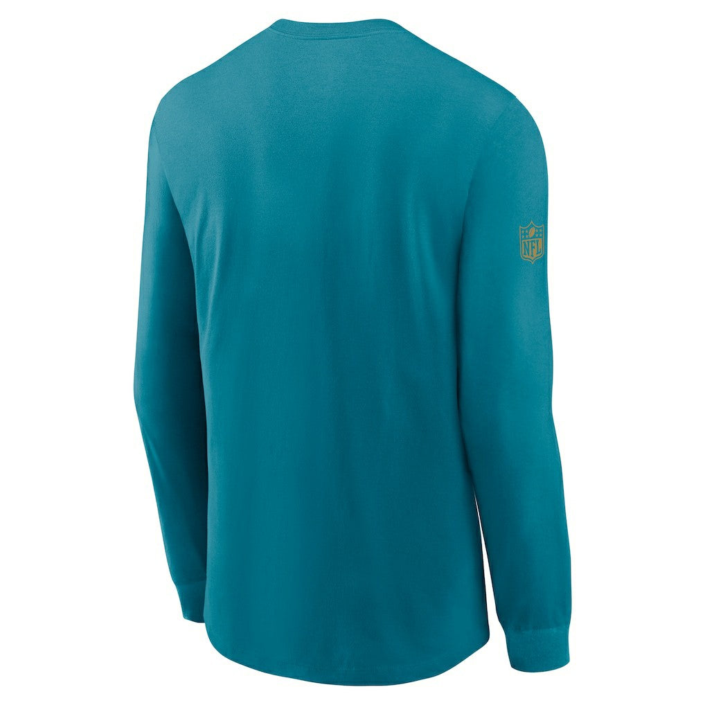 Jacksonville Jaguars Sideline Dri-FIT Long Sleeve T-Shirt Teal | Nike for Sale