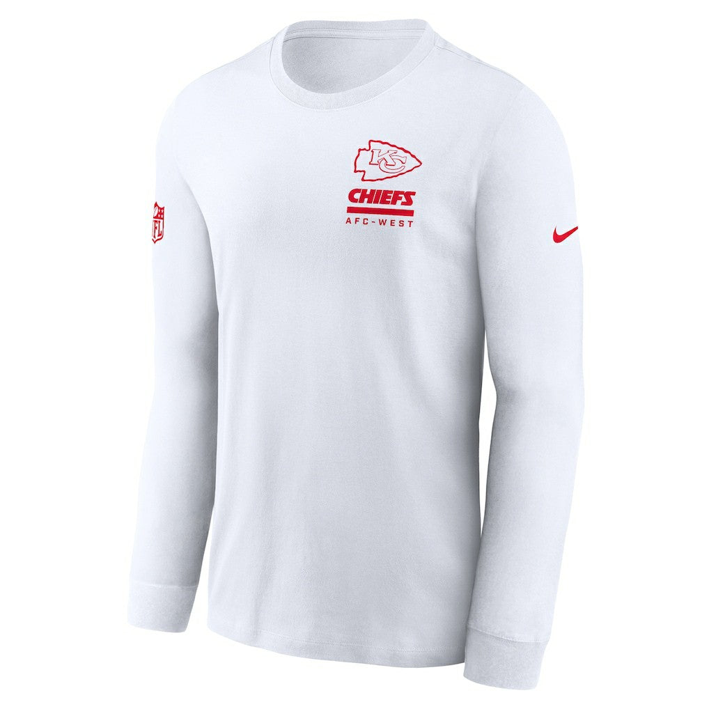Kansas City Chiefs Sideline Dri-FIT Long Sleeve T-Shirt White | Nike for Sale