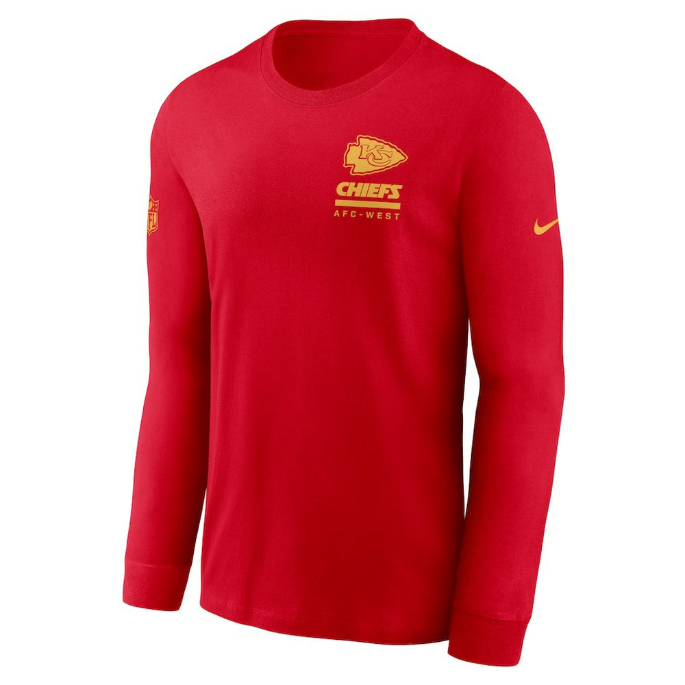 Kansas City Chiefs Sideline Dri-FIT Long Sleeve T-Shirt Red | Nike for Sale