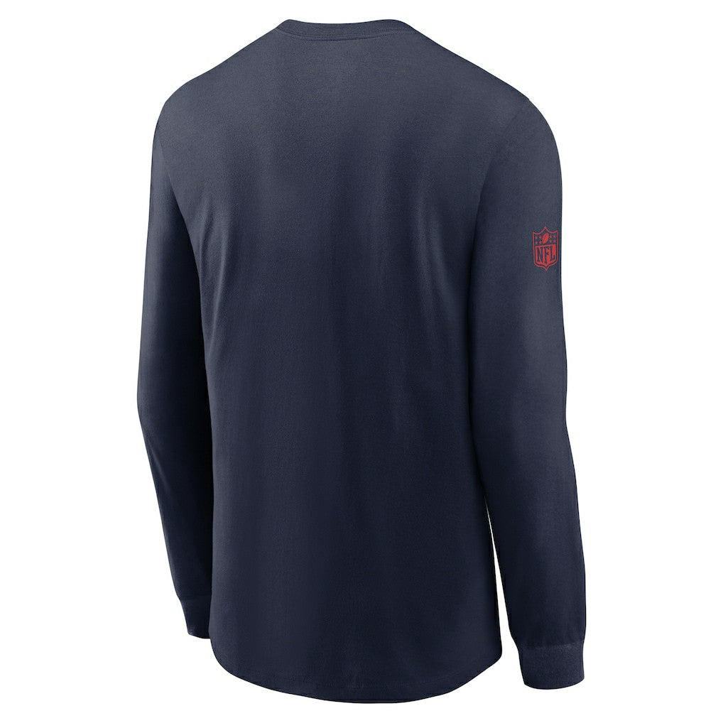 New England Patriots Sideline Dri-FIT Long Sleeve T-Shirt Navy | Nike for Sale