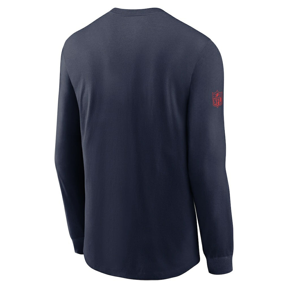 New England Patriots Sideline Dri-FIT Long Sleeve T-Shirt Navy | Nike for Sale