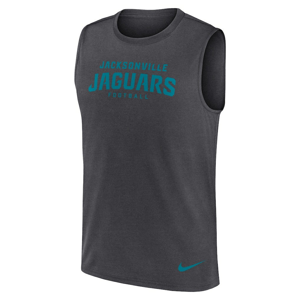 Jacksonville Jaguars Primetime Legend Dri-FIT Muscle Tank Top Charcoal | Nike for Sale