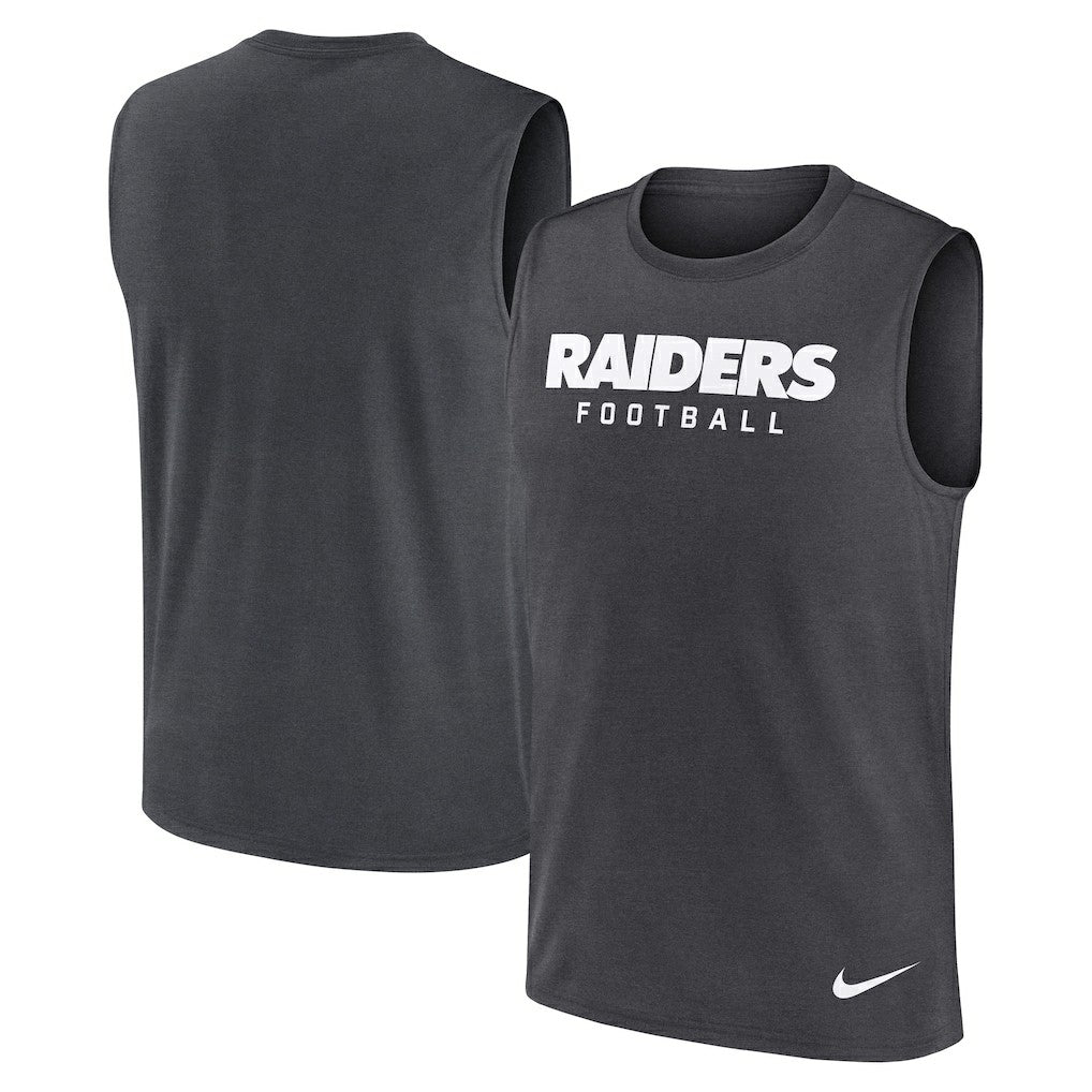 Las Vegas Raiders Primetime Legend Dri-FIT Muscle Tank Top Charcoal | Nike for Sale