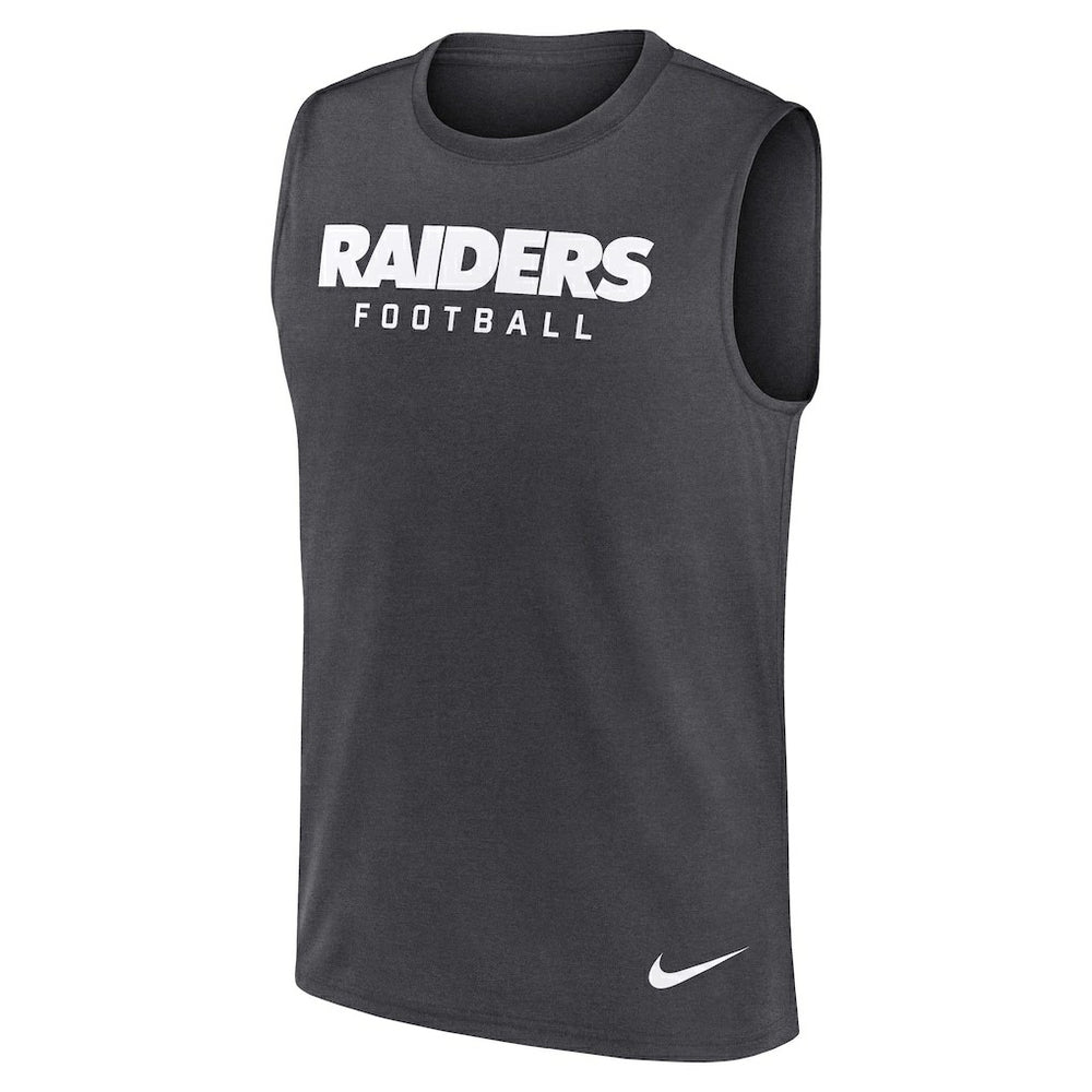 Las Vegas Raiders Primetime Legend Dri-FIT Muscle Tank Top Charcoal | Nike for Sale
