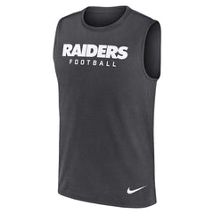Las Vegas Raiders Primetime Legend Dri-FIT Muscle Tank Top Charcoal | Nike for Sale