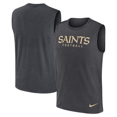 New Orleans Saints Primetime Legend Dri-FIT Muscle Tank Top Charcoal | Nike for Sale