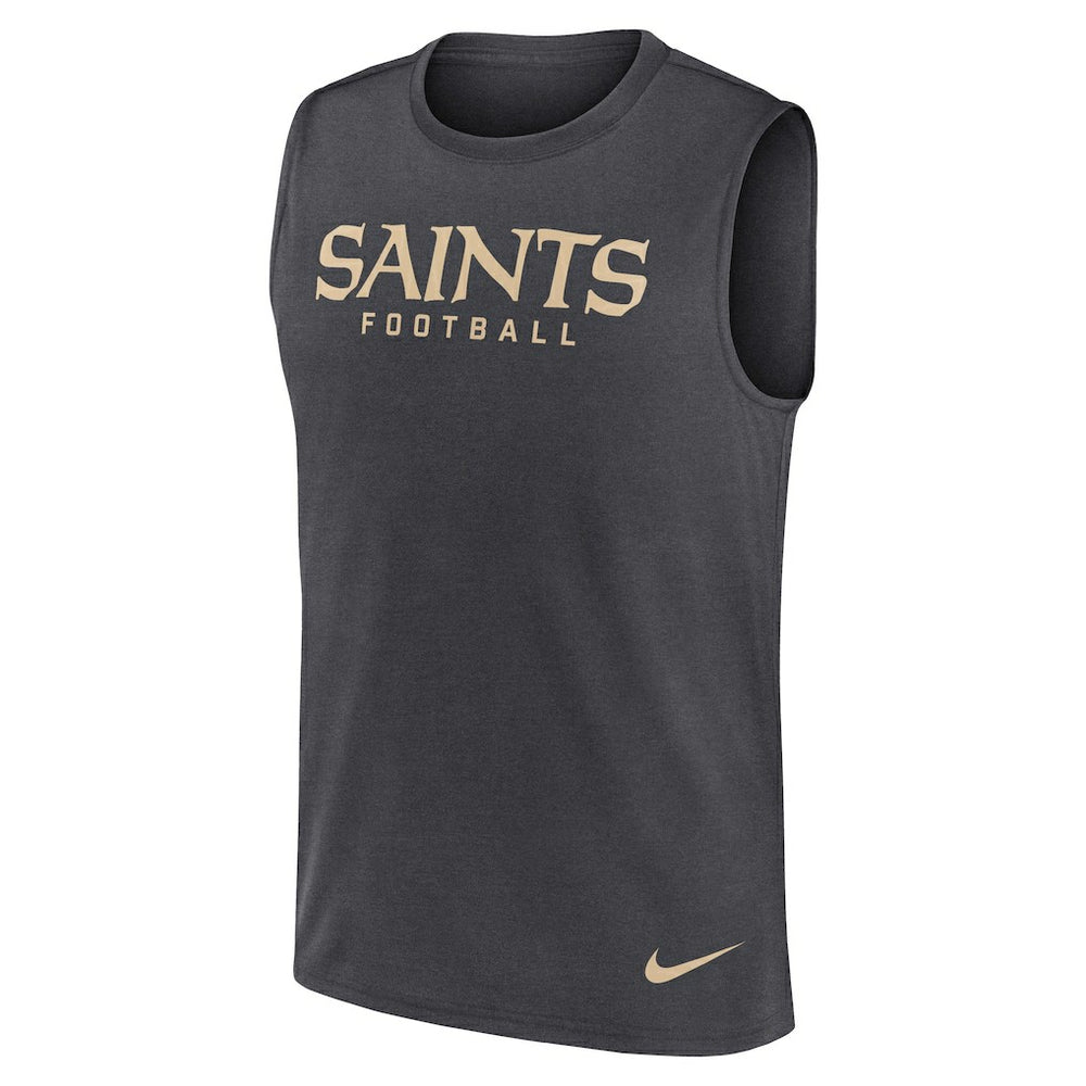 New Orleans Saints Primetime Legend Dri-FIT Muscle Tank Top Charcoal | Nike for Sale