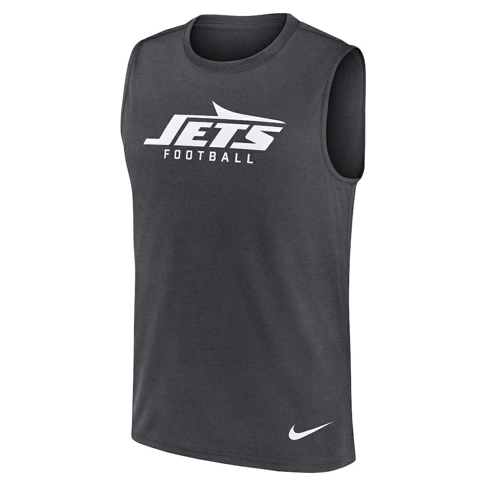 New York Jets Primetime Legend Dri-FIT Muscle Tank Top Charcoal | Nike for Sale