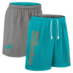 Miami Dolphins Sideline Reversible Dri-FIT Shorts Aqua | Nike for Sale