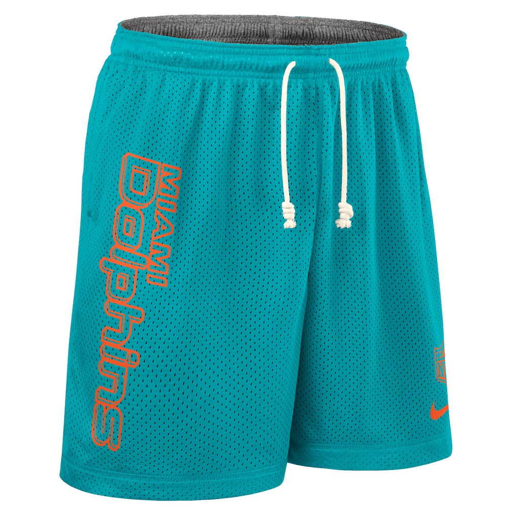 Miami Dolphins Sideline Reversible Dri-FIT Shorts Aqua | Nike for Sale