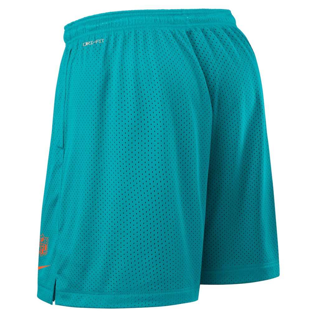 Miami Dolphins Sideline Reversible Dri-FIT Shorts Aqua | Nike for Sale