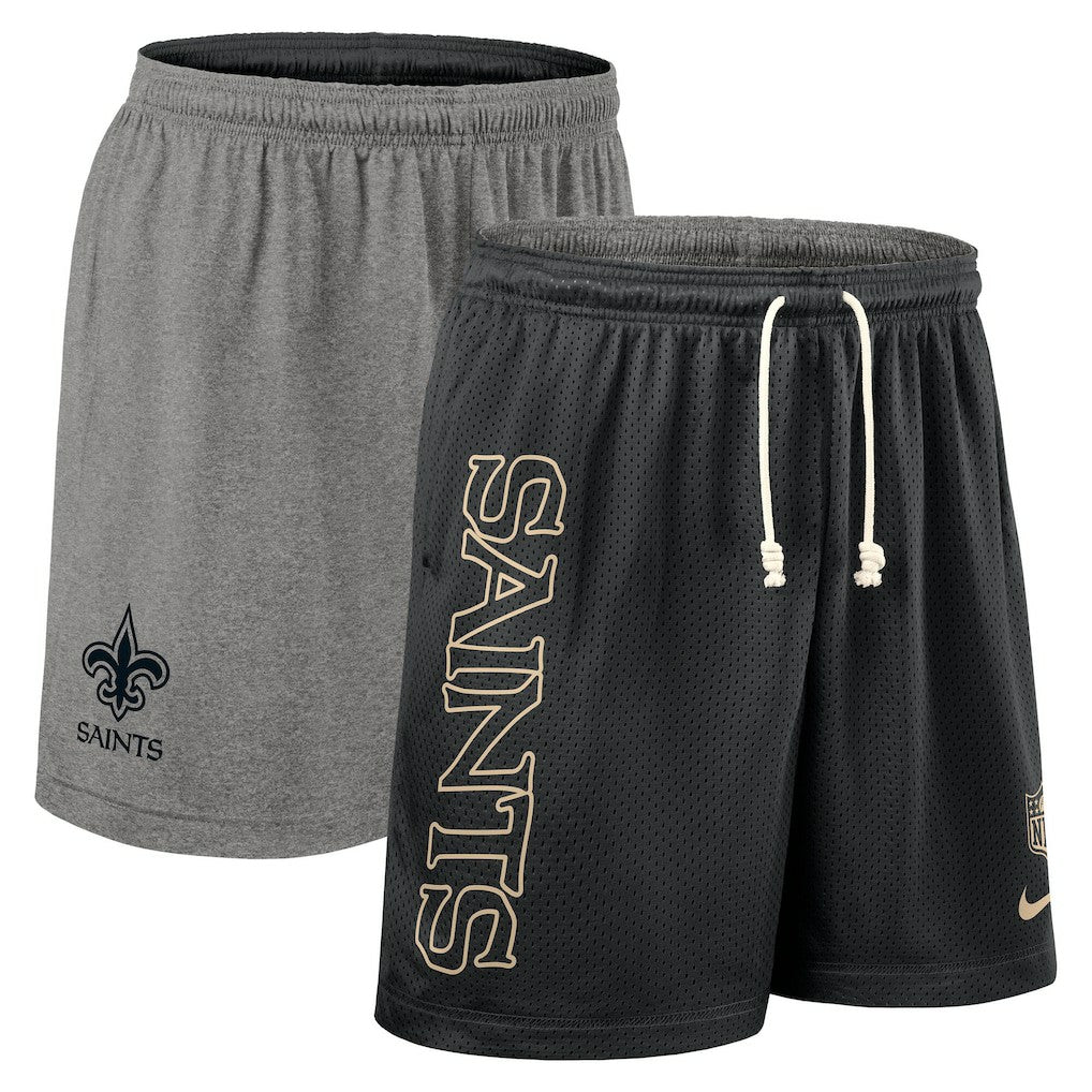 New Orleans Saints Sideline Reversible Dri-FIT Shorts Black | Nike for Sale