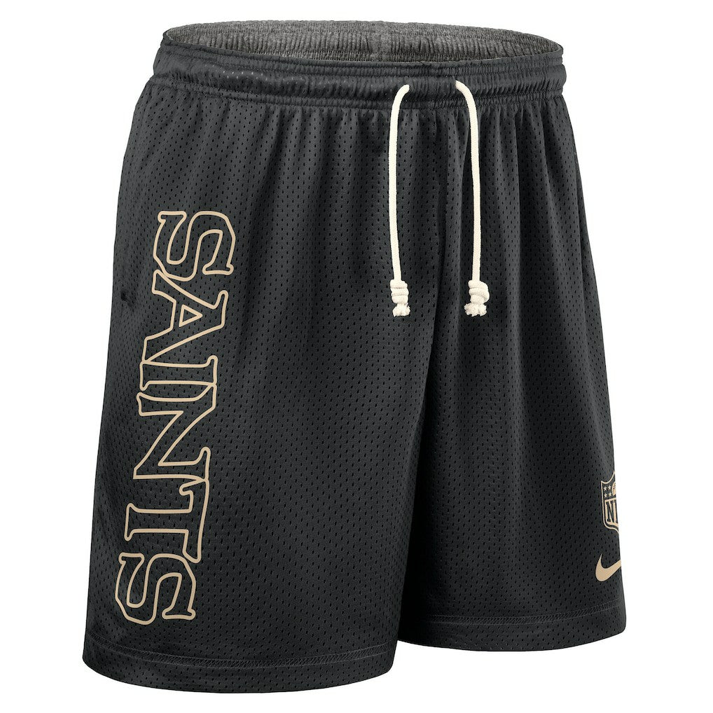 New Orleans Saints Sideline Reversible Dri-FIT Shorts Black | Nike for Sale