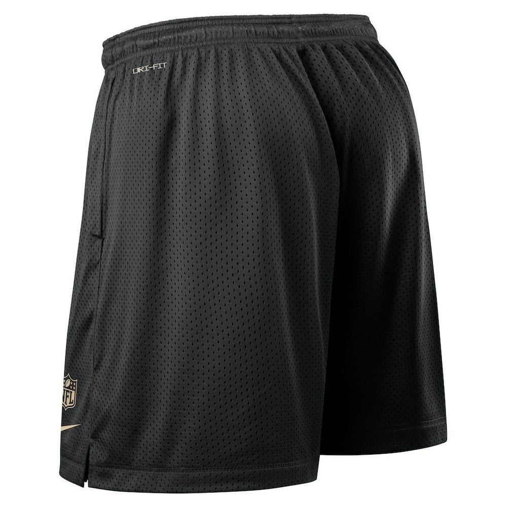 New Orleans Saints Sideline Reversible Dri-FIT Shorts Black | Nike for Sale