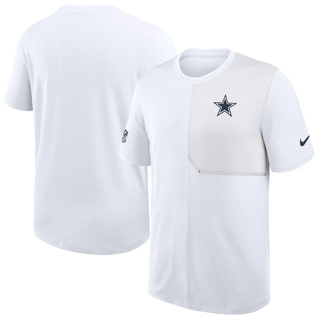 Dallas Cowboys Sideline UV Dri-Fit Coach Shirt White | Nike for Sale