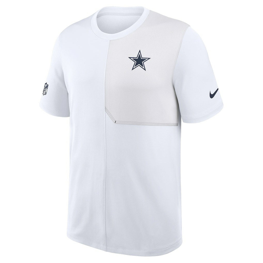 Dallas Cowboys Sideline UV Dri-Fit Coach Shirt White | Nike for Sale