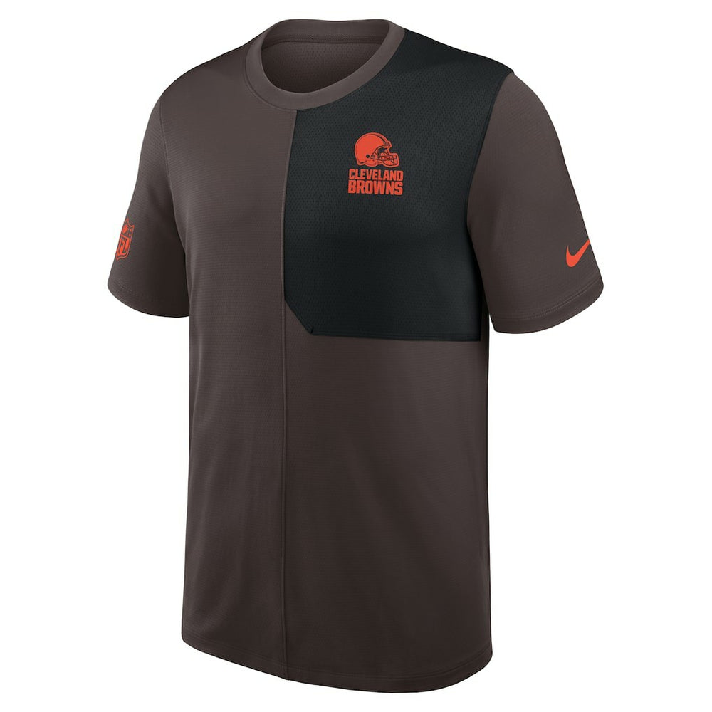 Cleveland Browns Sideline UV Dri-Fit Coach Shirt Brown | Nike for Sale