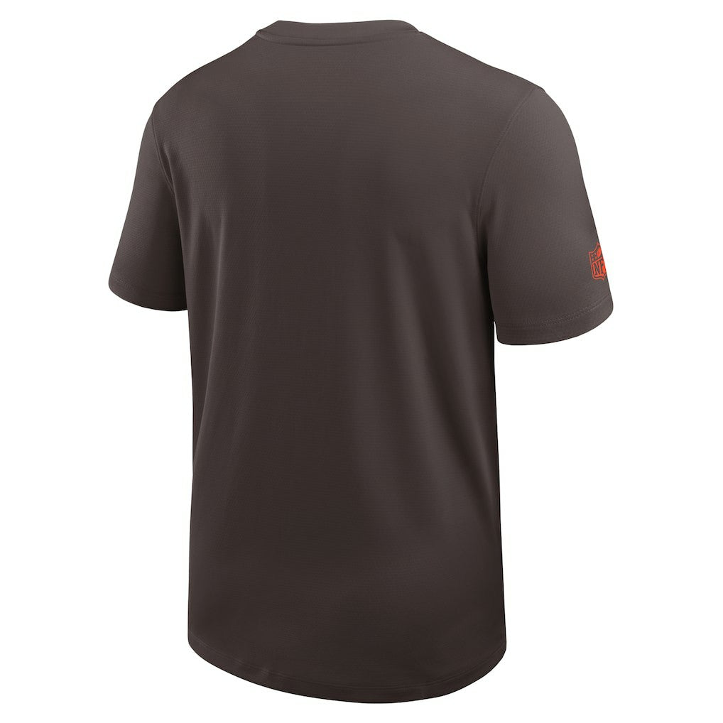 Cleveland Browns Sideline UV Dri-Fit Coach Shirt Brown | Nike for Sale