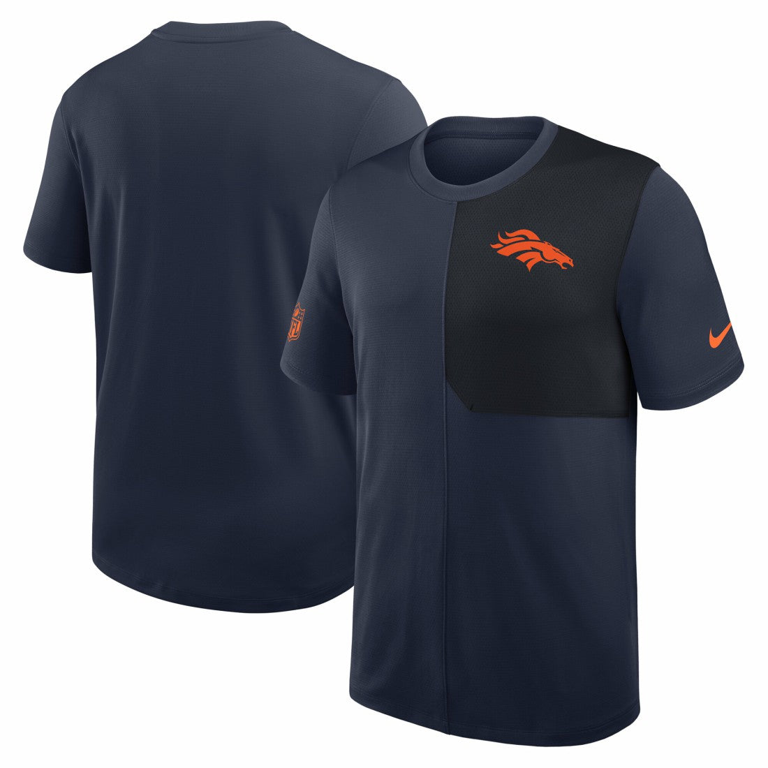 Denver Broncos Sideline UV Dri-Fit Coach Shirt Navy | Nike for Sale