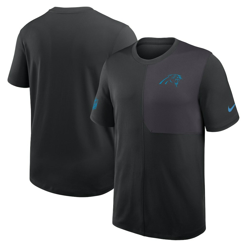 Carolina Panthers Sideline UV Dri-Fit Coach Shirt Black | Nike for Sale