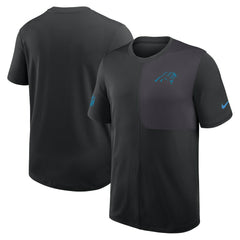 Carolina Panthers Sideline UV Dri-Fit Coach Shirt Black | Nike for Sale