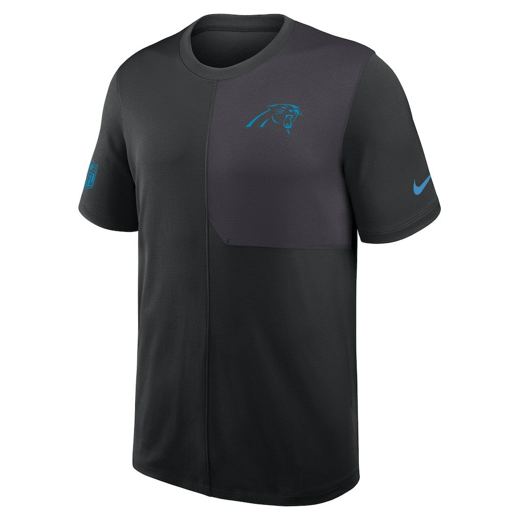Carolina Panthers Sideline UV Dri-Fit Coach Shirt Black | Nike for Sale