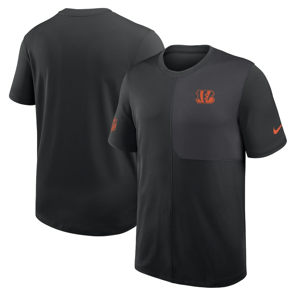 Cincinnati Bengals Sideline UV Dri-Fit Coach Shirt Black | Nike for Sale