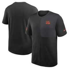Cincinnati Bengals Sideline UV Dri-Fit Coach Shirt Black | Nike for Sale